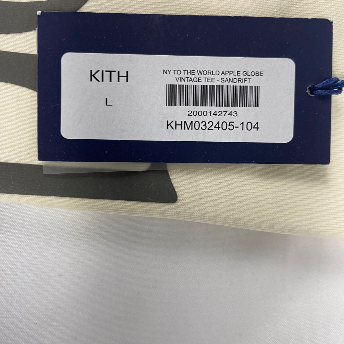 Kith NY to the World Apple Globe Vintage Tee Sandrift