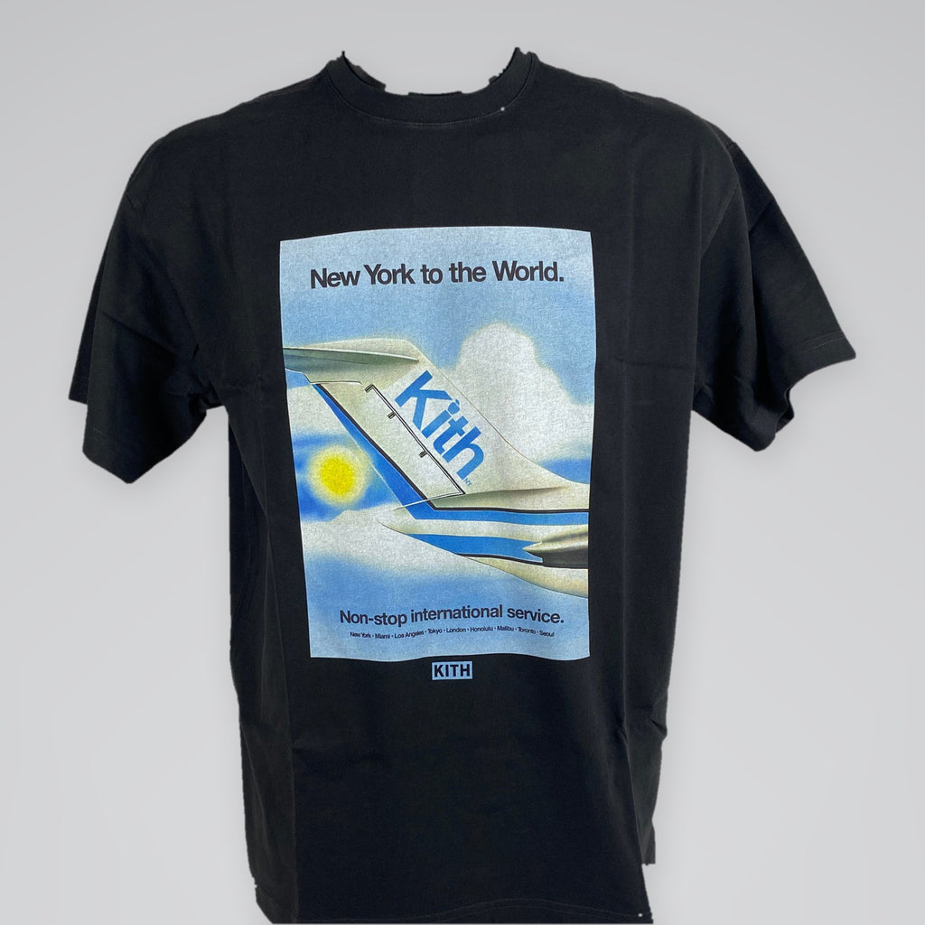 Kith NY to the World Int. Service Airline Tee Black
