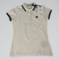 Moncler Girls' Tipped Polo Shirt Cream