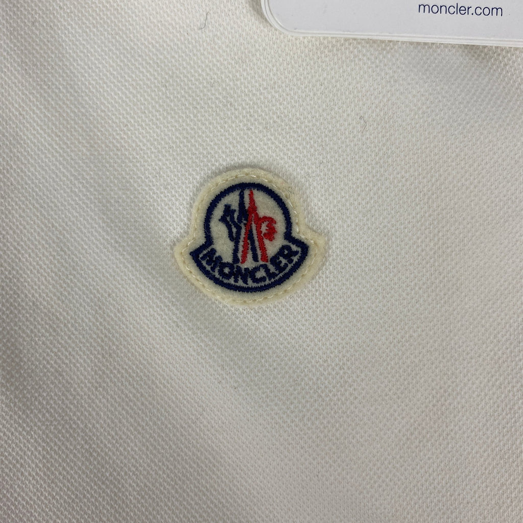 Moncler Girls' Tipped Polo Shirt Cream