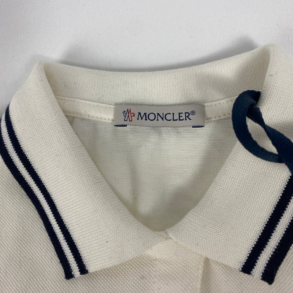 Moncler Girls' Tipped Polo Shirt Cream