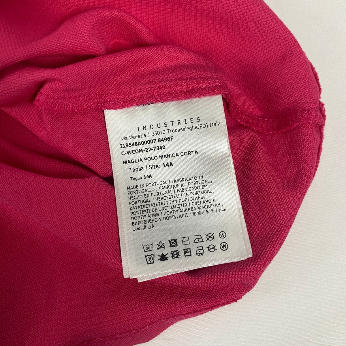 Moncler Girls' Tipped Polo Shirt Pink