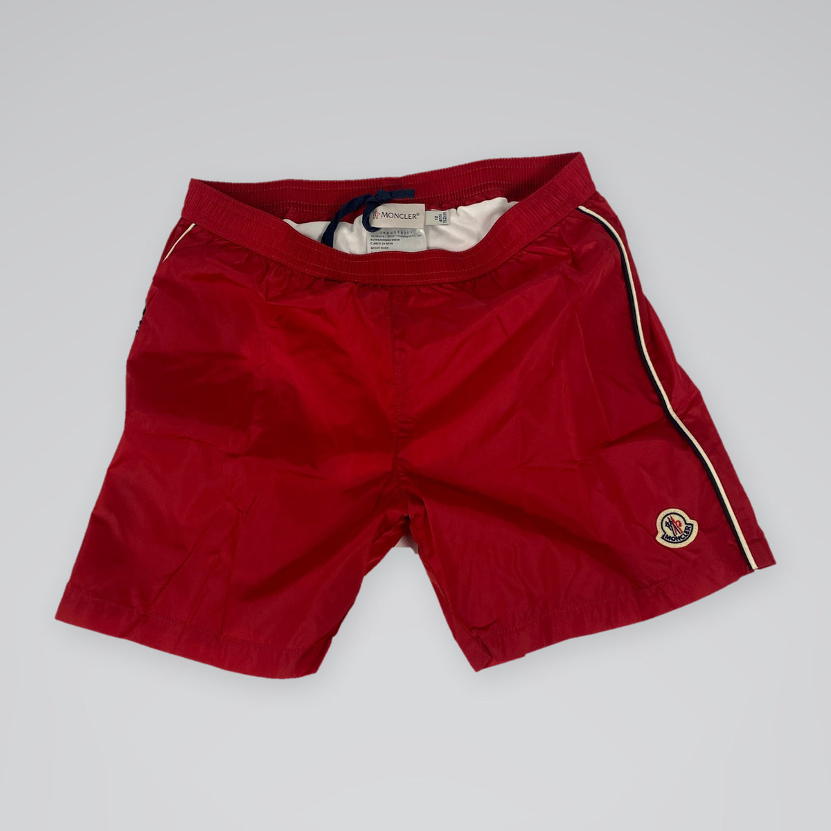 Moncler Kids' Logo Swim Shorts Red