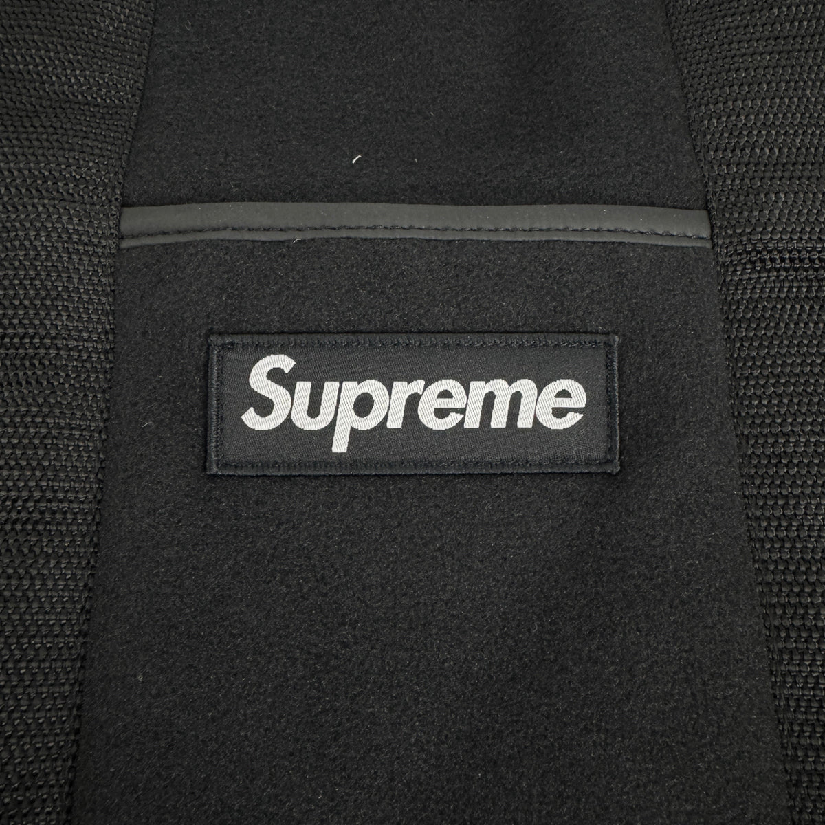The Supreme x Polartec Tote Bag is a versatile carryall made from soft, durable Polartec fleece for a distinctive textured