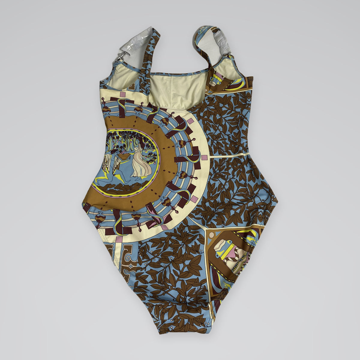 Tory Burch Printed Clip Tank One-Piece Swimsuit Blue / Brown