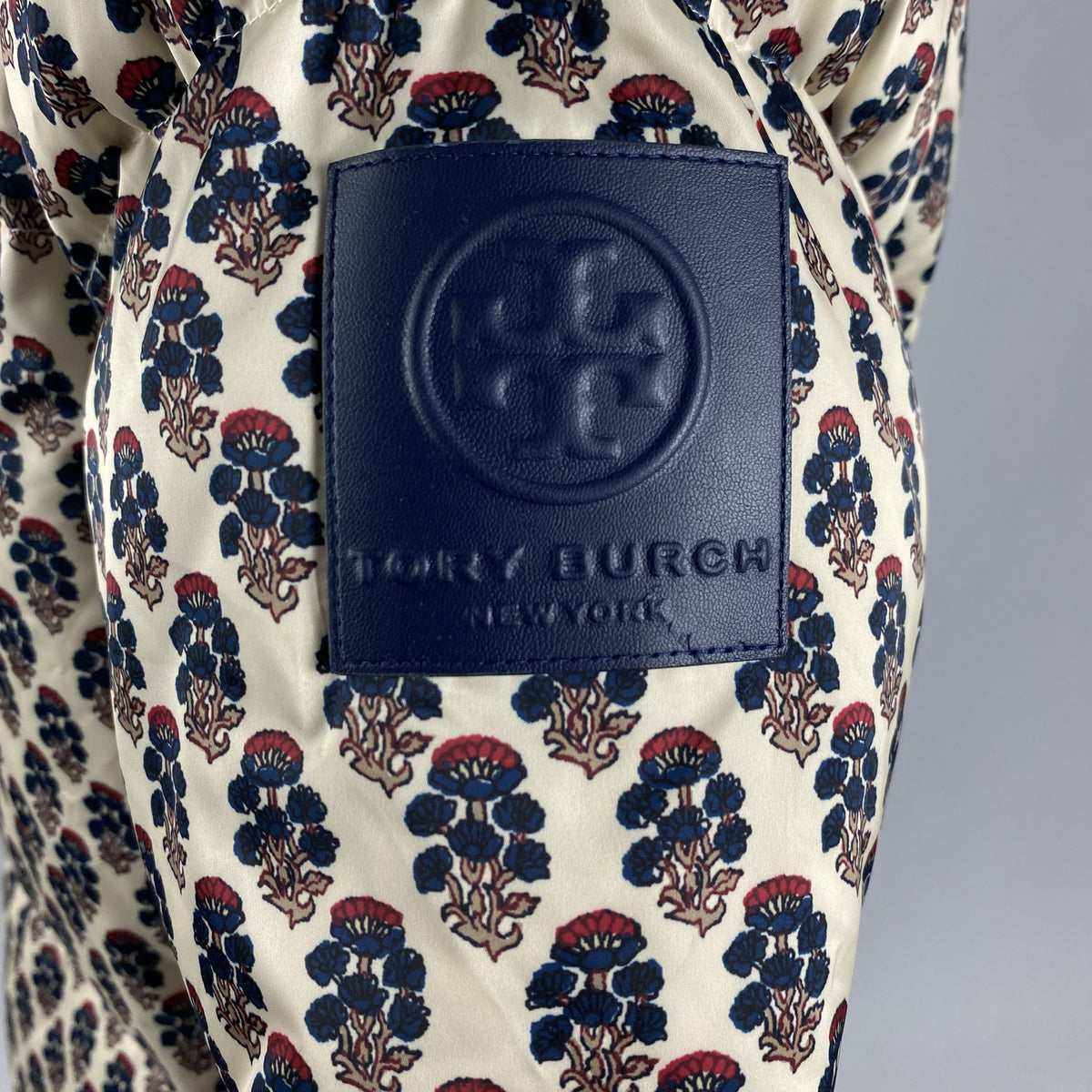 Tory Burch Tory Sport Floral Print Puffer Jacket Ivory